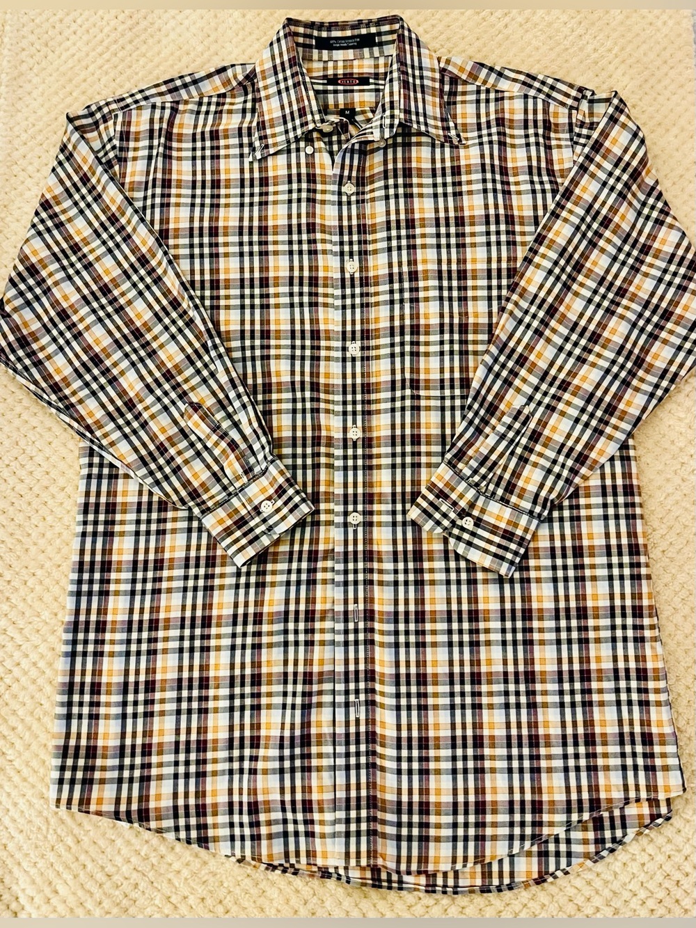 🤎 Overton Men’s Plaid Button-Down Shirt